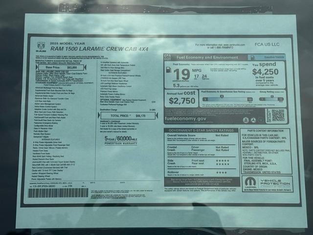 2025 RAM 1500 Laramie 4x4 Crew Cab Box