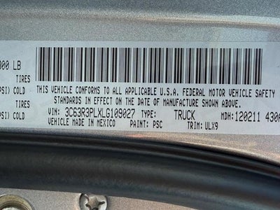 2020 RAM 3500 Limited 4x4 Mega Cab Box