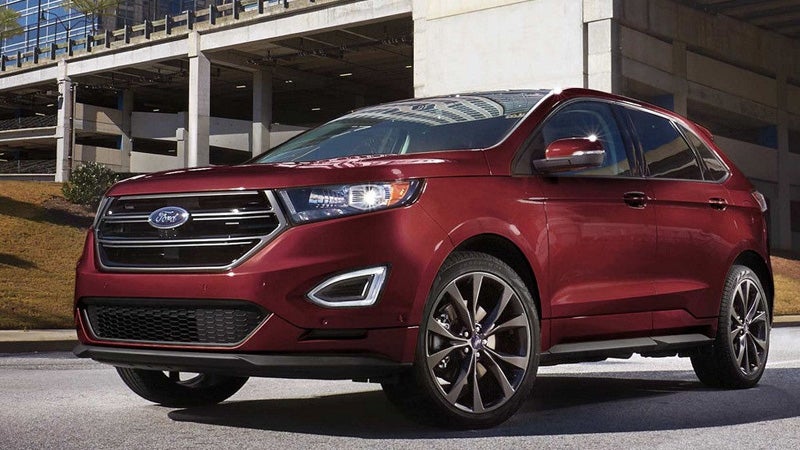 2018 ford edge red on road