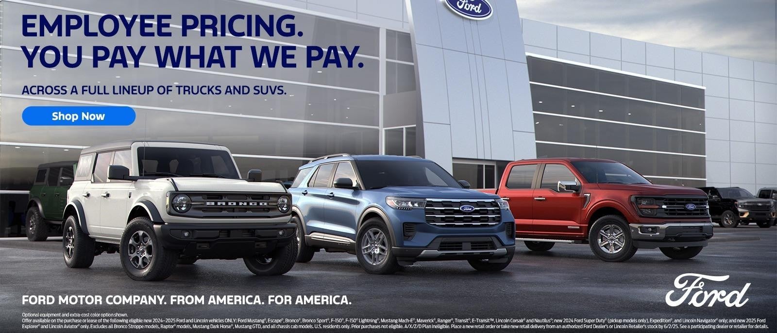 Employee Pricing at Tom Boland Ford, Inc. in Hannibal MO
