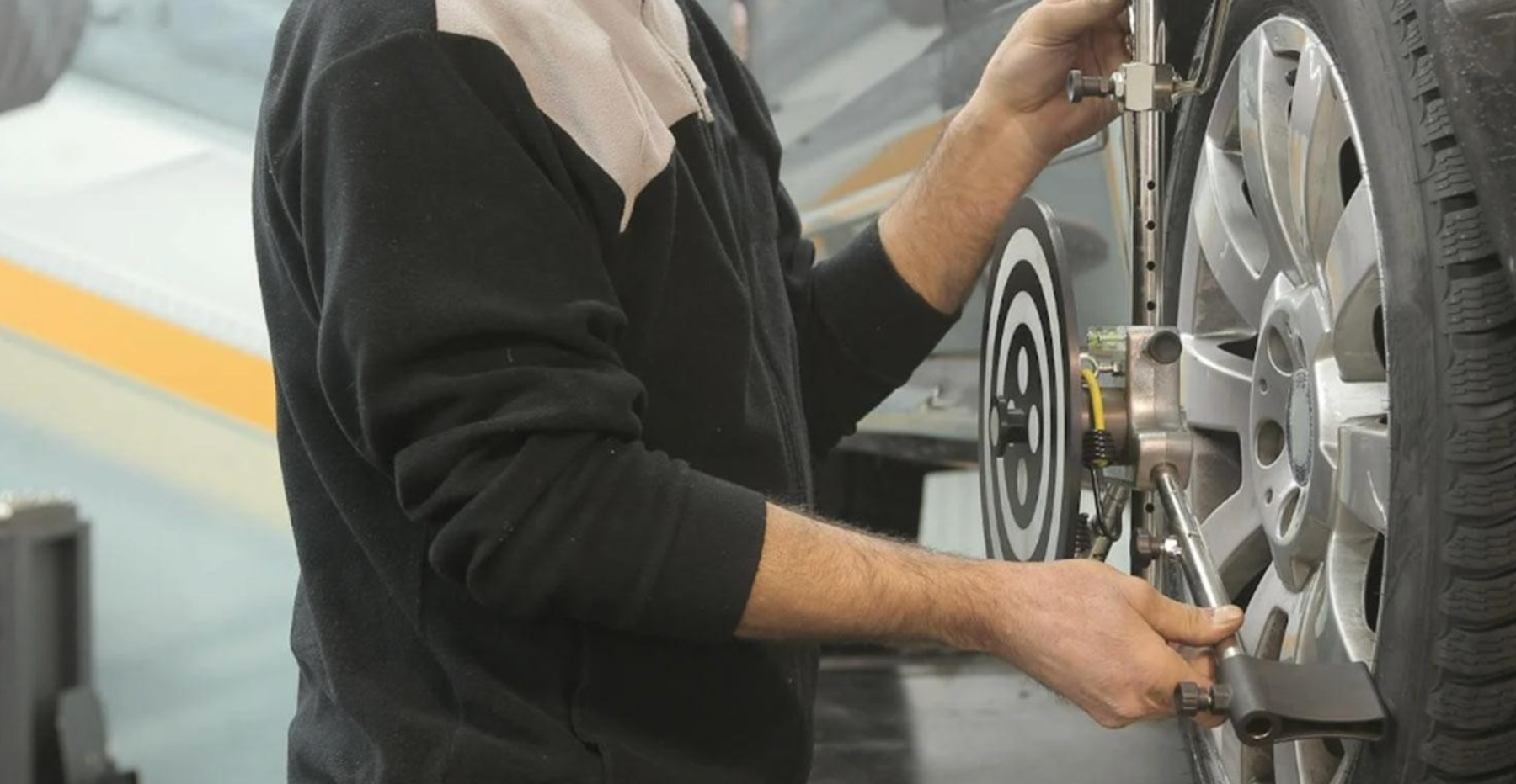 mechanic workin on a vehicle