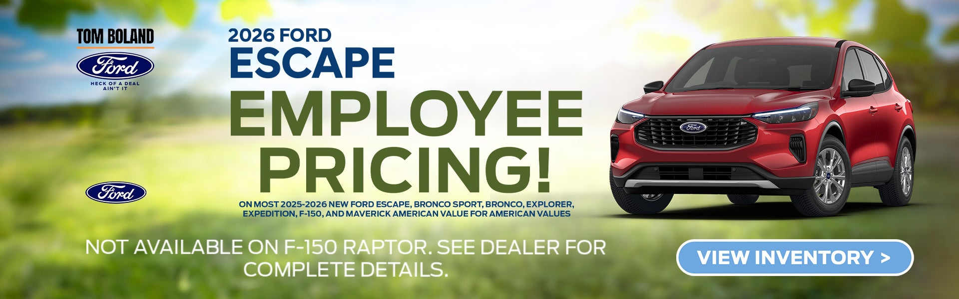 2026 Ford Escape Offer